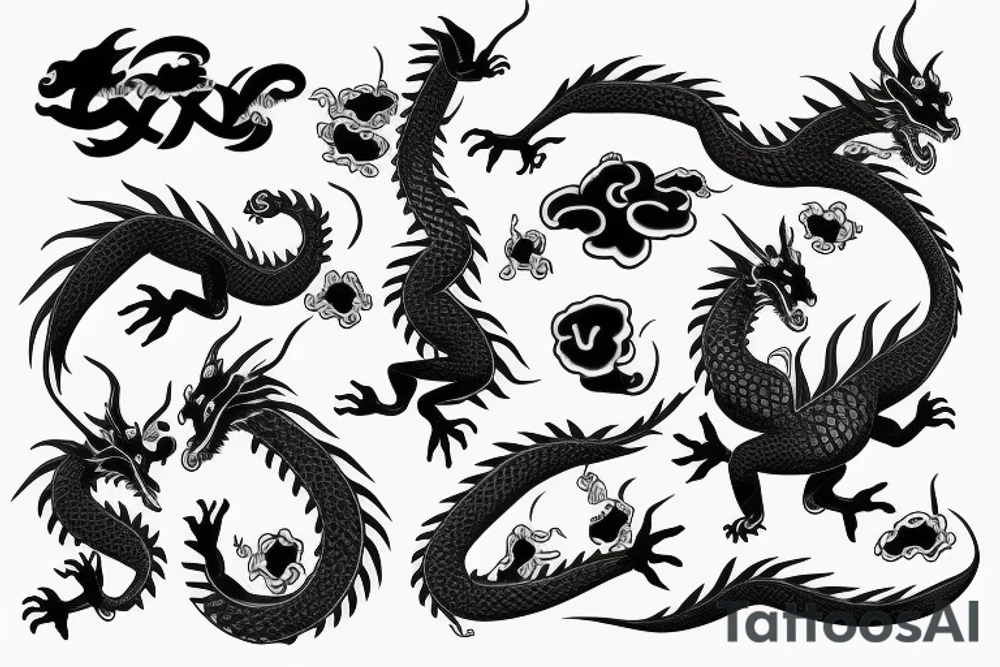dragon japonais enrouler autour d'un bras tattoo idea