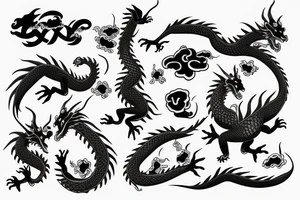 dragon japonais enrouler autour d'un bras tattoo idea