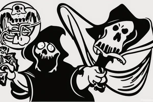 Grim reaper holding Peter Griffen head tattoo idea