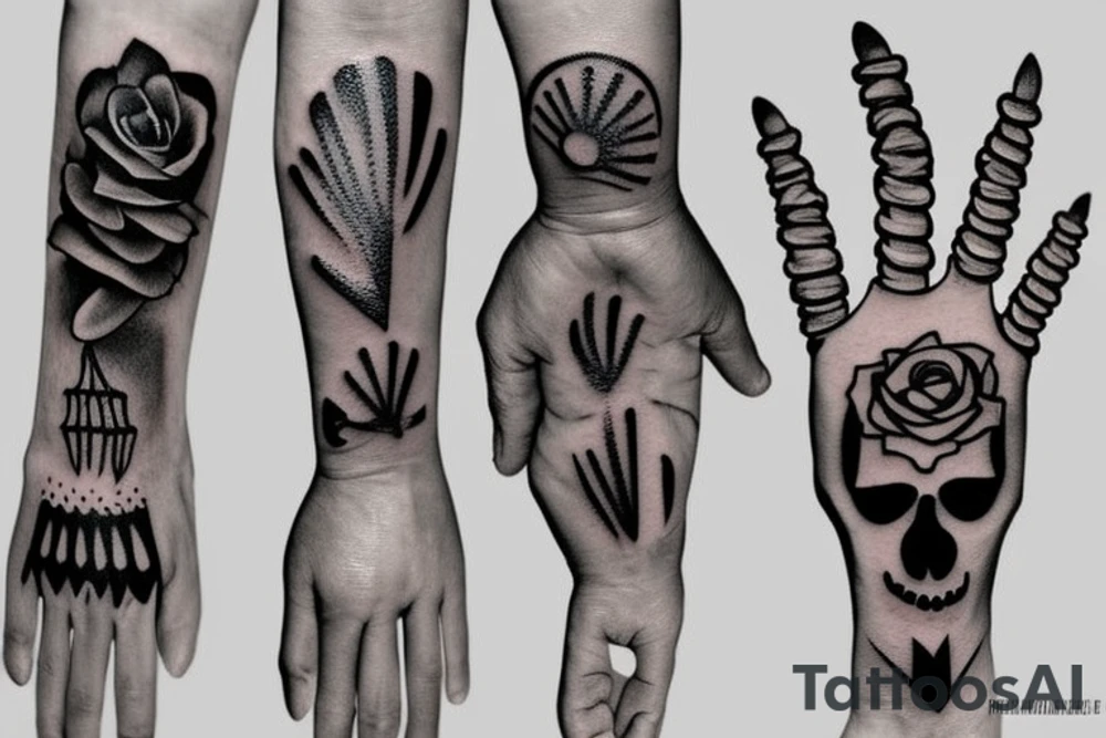 Skeleton hand tattoo idea
