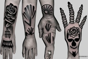 Skeleton hand tattoo idea