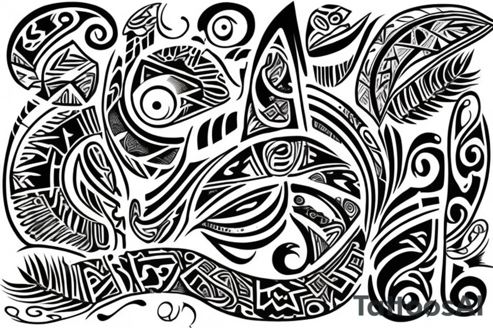samoan with space between lines to write tattoo idea