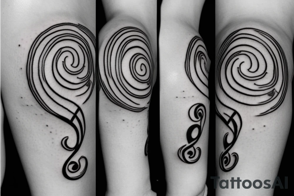 A daisy treble clef tattoo idea