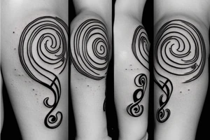 A daisy treble clef tattoo idea