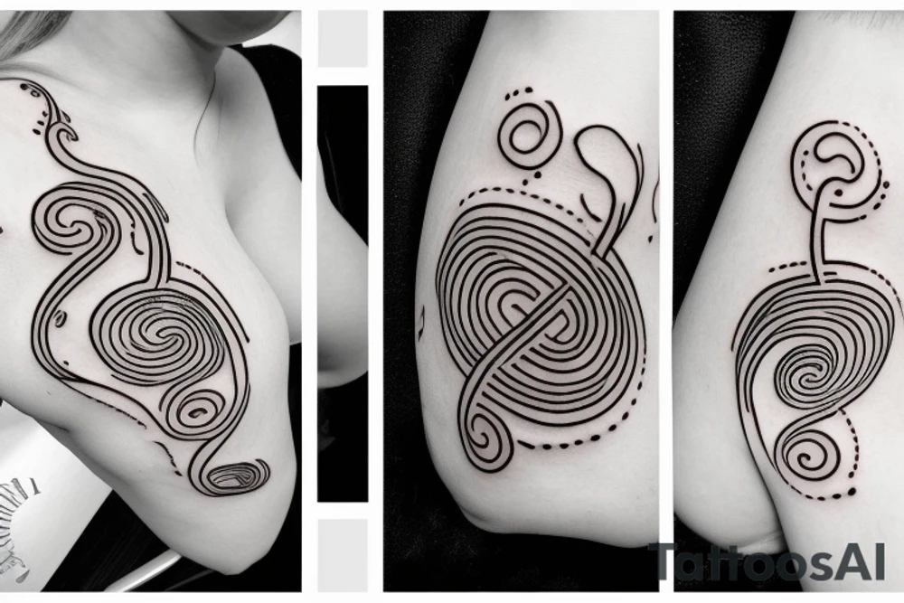 A daisy treble clef tattoo idea