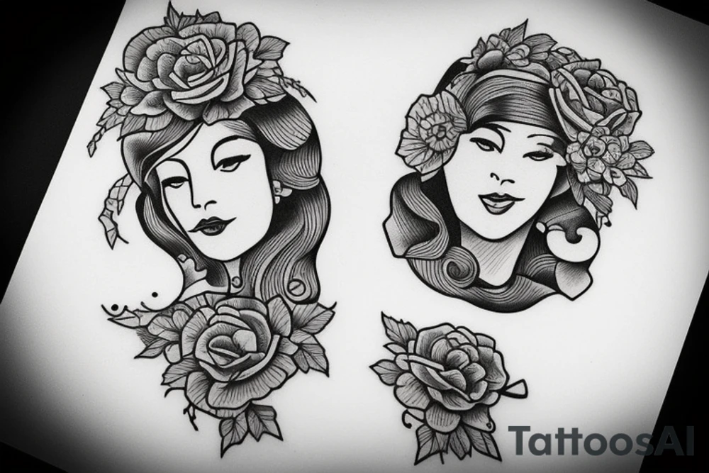 Tattoo about my mom in a traditional style tattoo idea