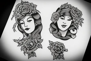 Tattoo about my mom in a traditional style tattoo idea