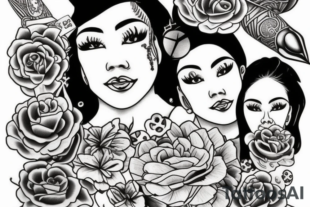 Tattoo about my mom in a traditional style tattoo idea