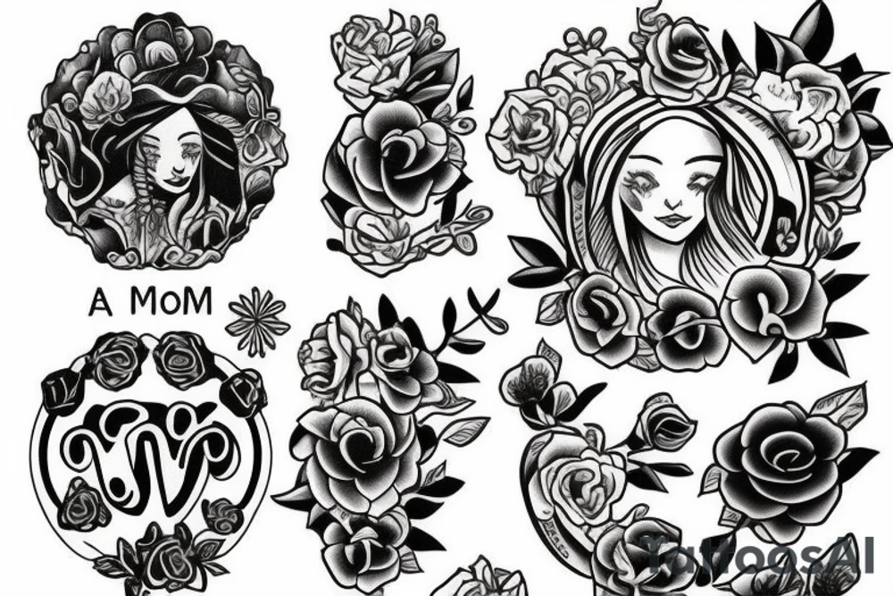 Tattoo about my mom in a traditional style tattoo idea