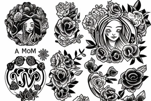 Tattoo about my mom in a traditional style tattoo idea