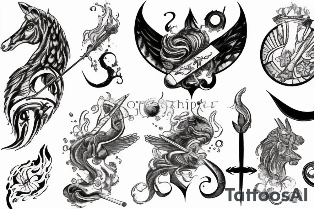 Sagittarus Jupiter Fire tattoo idea