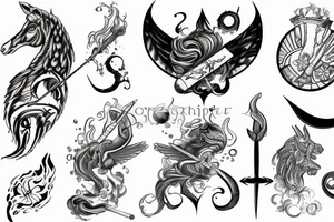 Sagittarus Jupiter Fire tattoo idea
