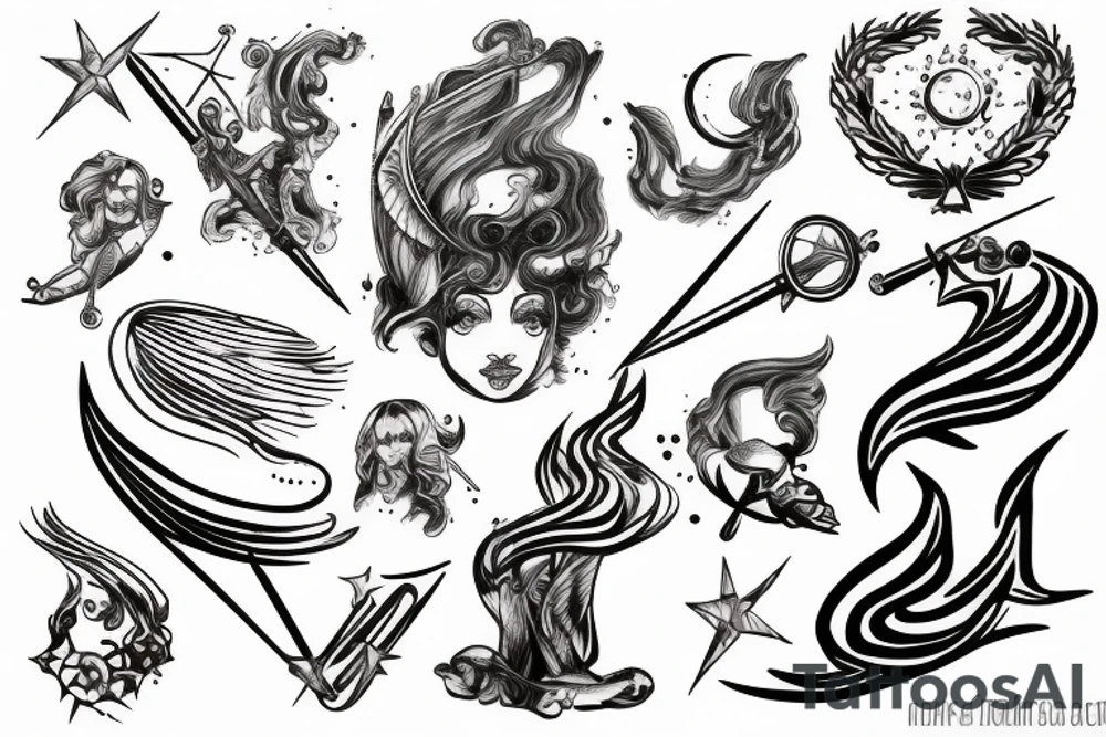 Sagittarus Jupiter Fire tattoo idea