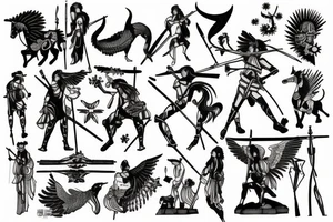 Ancient sagittarus tattoo idea