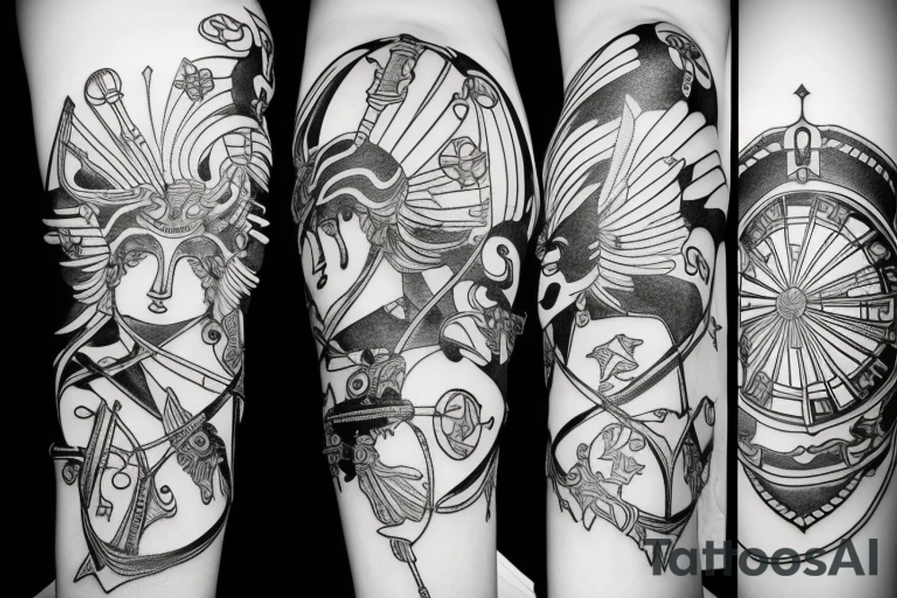 Ancient sagittarus tattoo idea