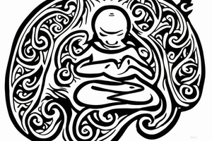 Thai monk praying tattoo idea