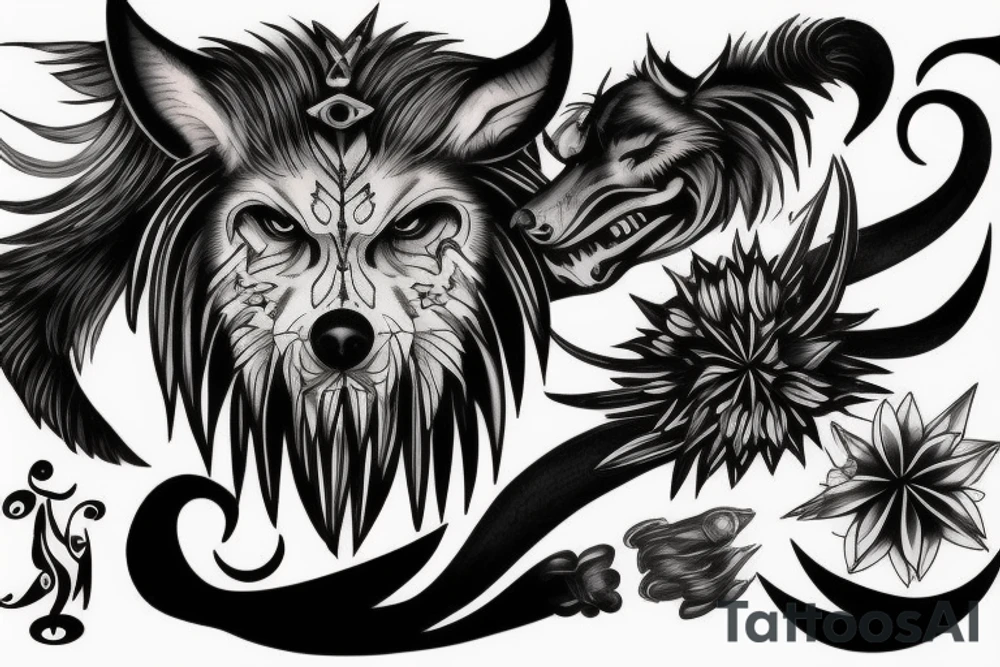 lobo furioso tattoo idea