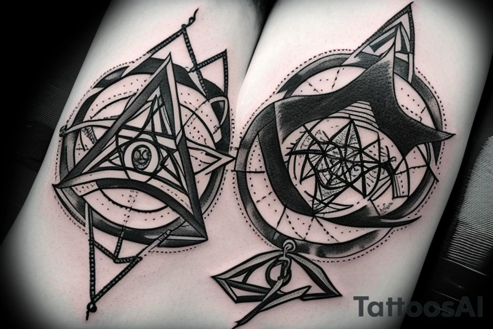 Three links of a chain atop the center link sits the all seeing eye and below the three links sits a banner which reads "valar morghulis" tattoo idea