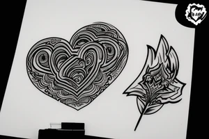 Small tattoo related to both money and love tattoo idea