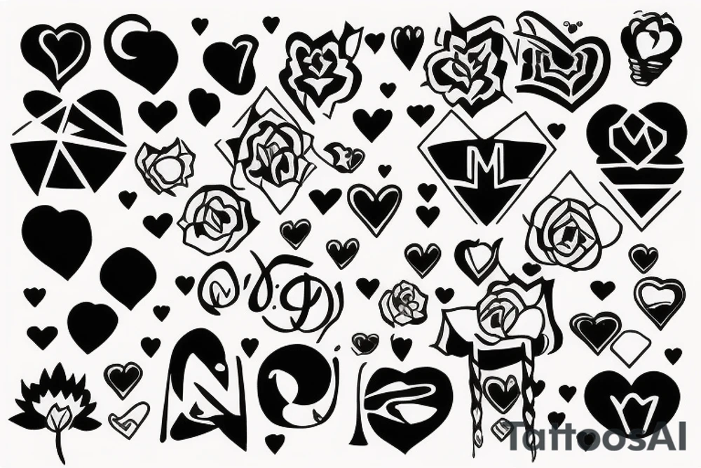 Small tattoo related to both money and love tattoo idea