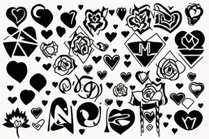 Small tattoo related to both money and love tattoo idea