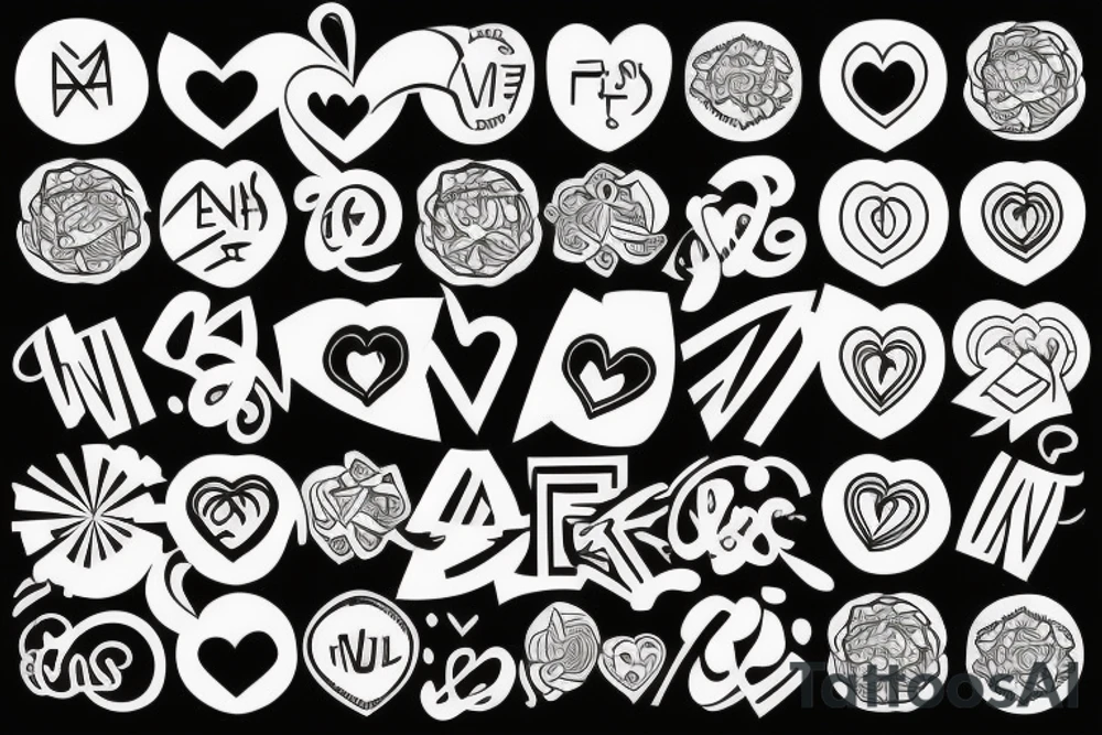 Money and love tattoo idea