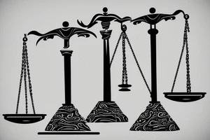 The scale of justice, a balance scale. tattoo idea