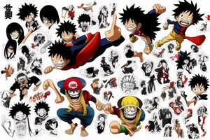 My hero academia with luffy one piece ability tattoo idea