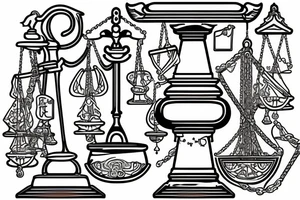 The scale of justice, a balance scale. tattoo idea