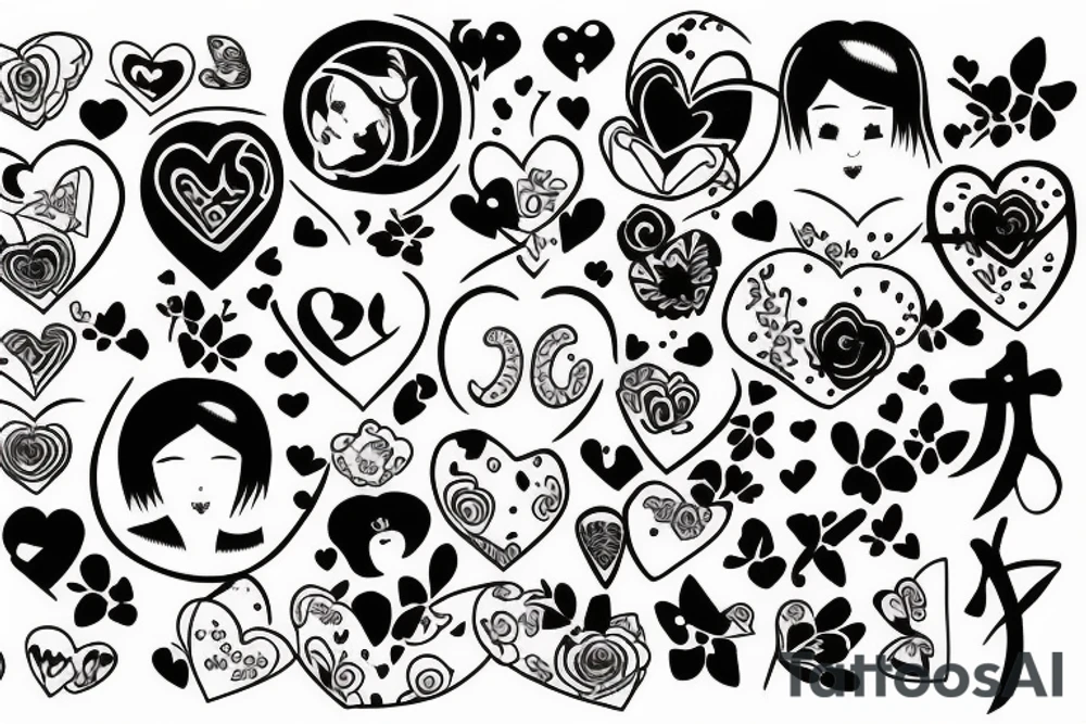 Daughters birthday on Valentines day tattoo idea