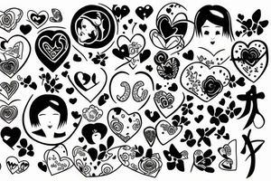 Daughters birthday on Valentines day tattoo idea