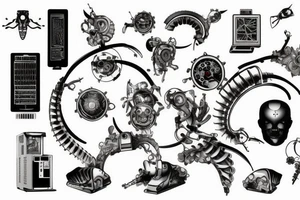 Computer hardware tattoo idea