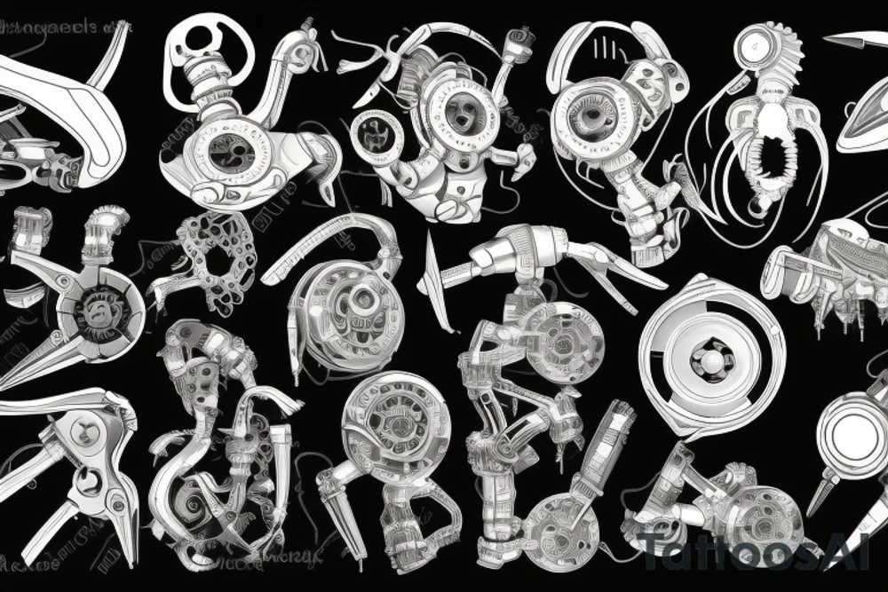 Computer hardware for robotic arm tattoo idea