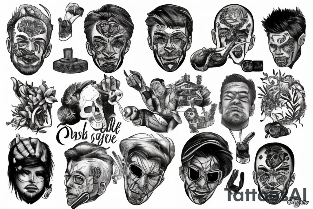 man in the house tattoo idea