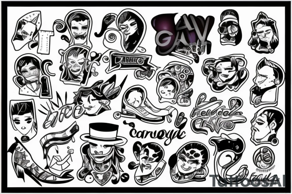 gay man is sitting tattoo idea