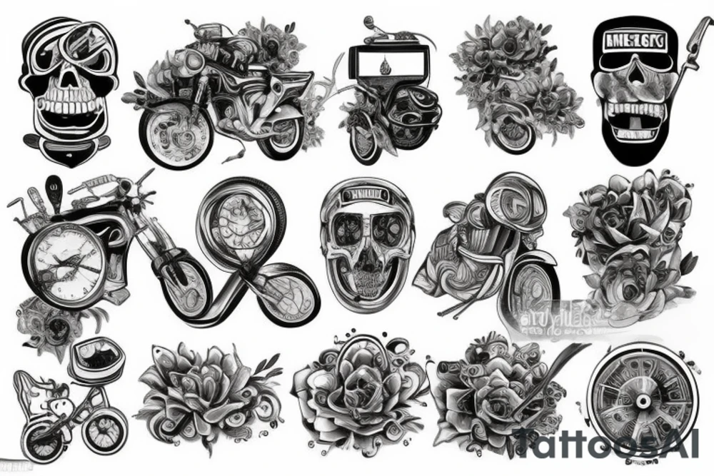 Mechanic tattoo moving on elbow tattoo idea