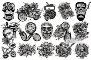 Mechanic tattoo moving on elbow tattoo idea