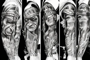 iron maiden upper sleeve tattoo idea