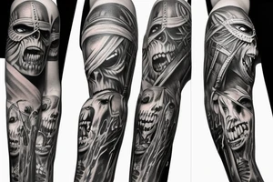 iron maiden upper sleeve tattoo idea