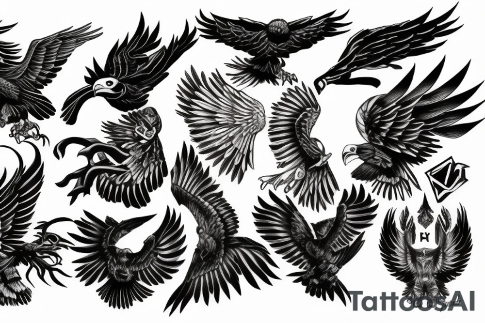 eagle god tattoo idea