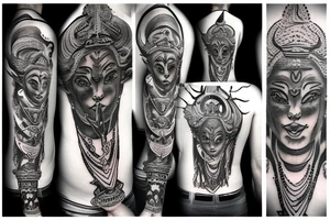 violent form of shiva tattoo idea