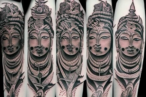 violent form of shiva tattoo idea