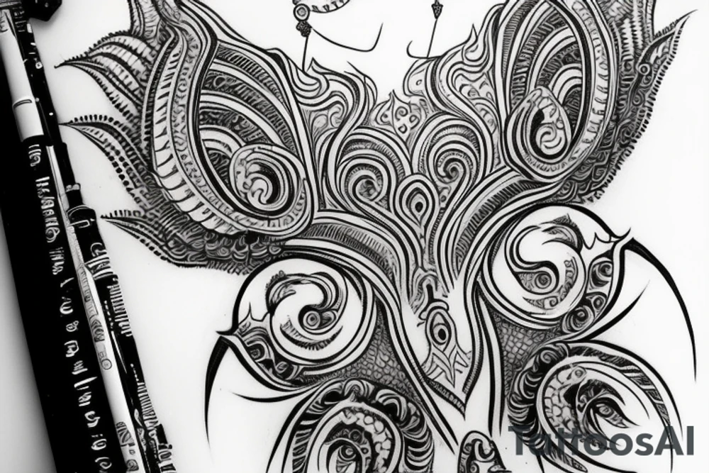 rudhra shiva on back tattoo idea