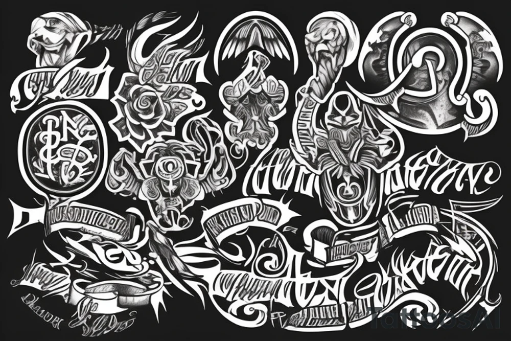 Symbols and text that represent brothers tattoo idea