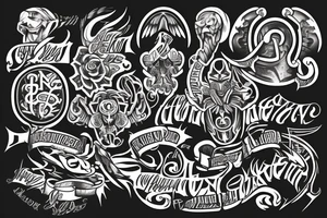 Symbols and text that represent brothers tattoo idea