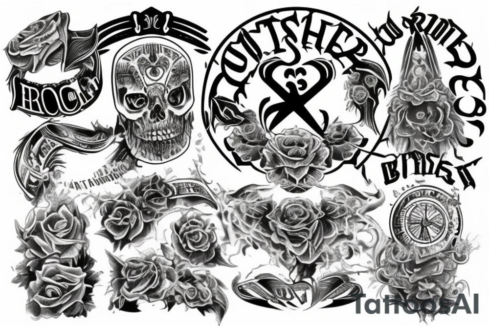 Symbols and text that represent brothers tattoo idea