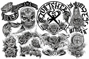 Symbols and text that represent brothers tattoo idea