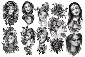 older self hugging younger self tattoo idea