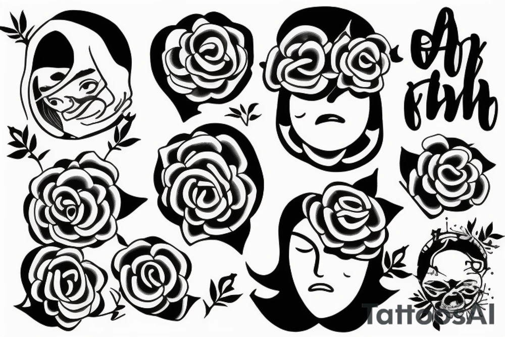 older self hugging younger self tattoo idea