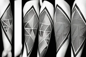 Triangle combined with life tattoo idea